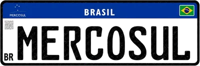 Placa padrão Mercosul